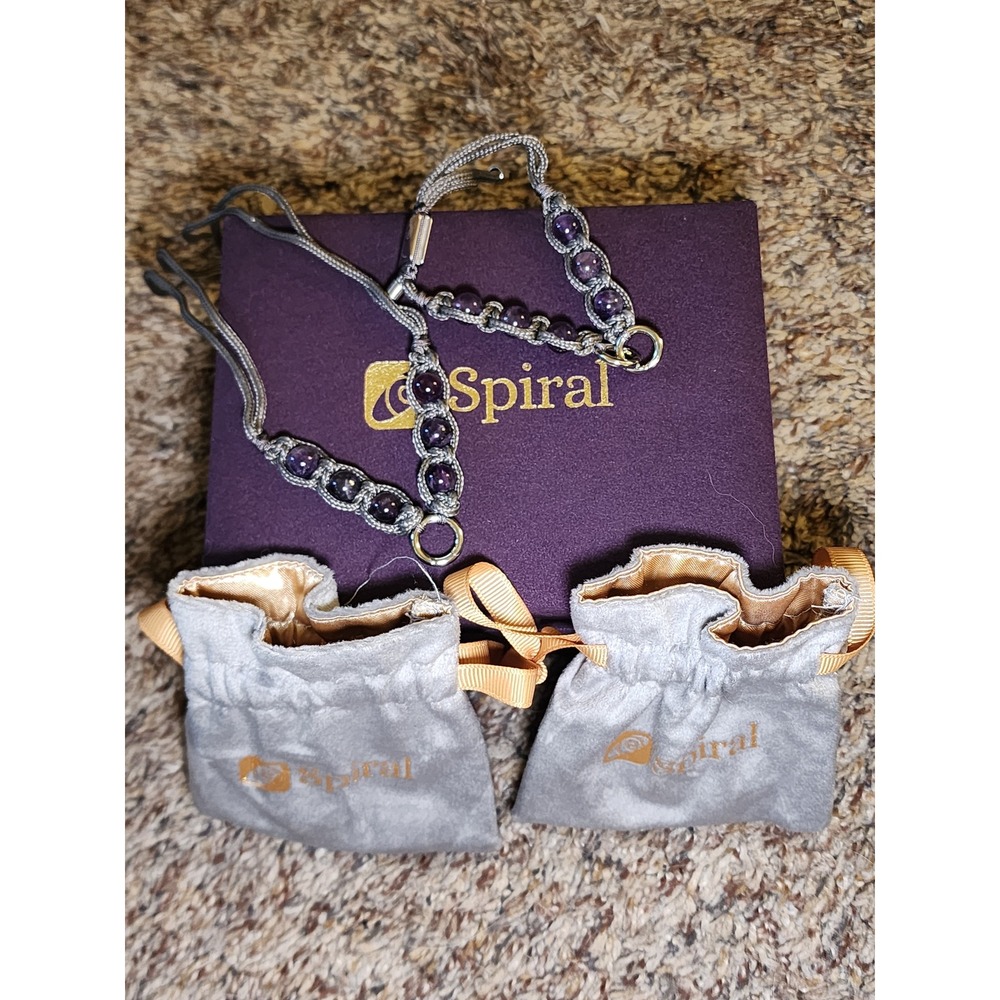 Spiral Smart Stress Tracker Set Cybery2k Zen Biofeedback Crystal Amethyst Stone